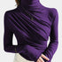  Gleame.-Truien & Vesten-Gleame top - elegante top met hoge hals en ruches in stijl