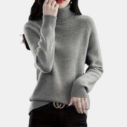  Gleame.-Truien &amp; Vesten-Gleame trui - elegante coltrui met lange mouwen poederblauw