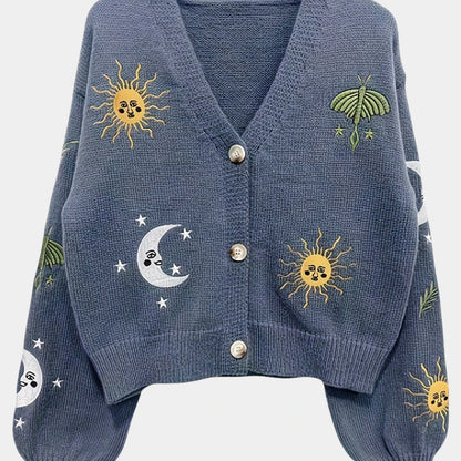  Gleame.-Truien &amp; Vesten-Gleame vest - gebreid elegant knoopvest met fijne v-hals