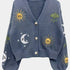  Gleame.-Truien & Vesten-Gleame vest - gebreid elegant knoopvest met fijne v-hals