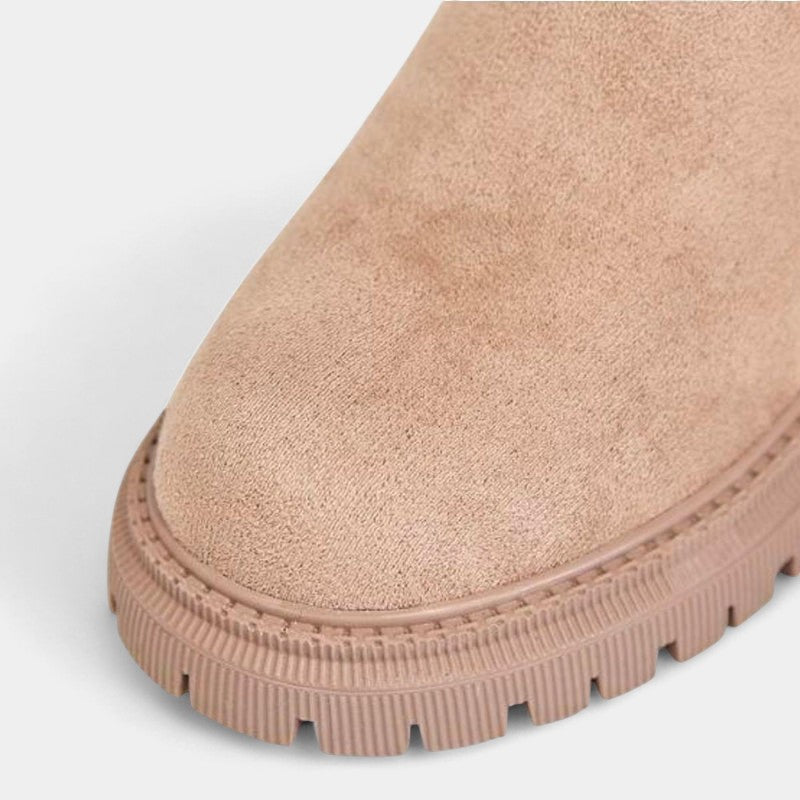 Gleame.-Winterlaars-Gleame | Dames enkelhoge winterlaarzen met ritssluiting en profielzool