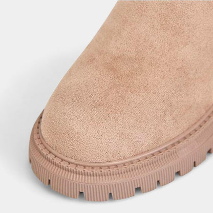 Gleame.-Winterlaars-Gleame | Dames enkelhoge winterlaarzen met ritssluiting en profielzool