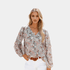 Gleame.-Women Blouse-Gleame blouse - lichte bloemenblouse met lange mouwen voor een casual look