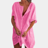 Gleame.-Women Dresses-Gleame Jurk - luchtige jurk met knoopdetail, ideaal voor strand en vrije tijd