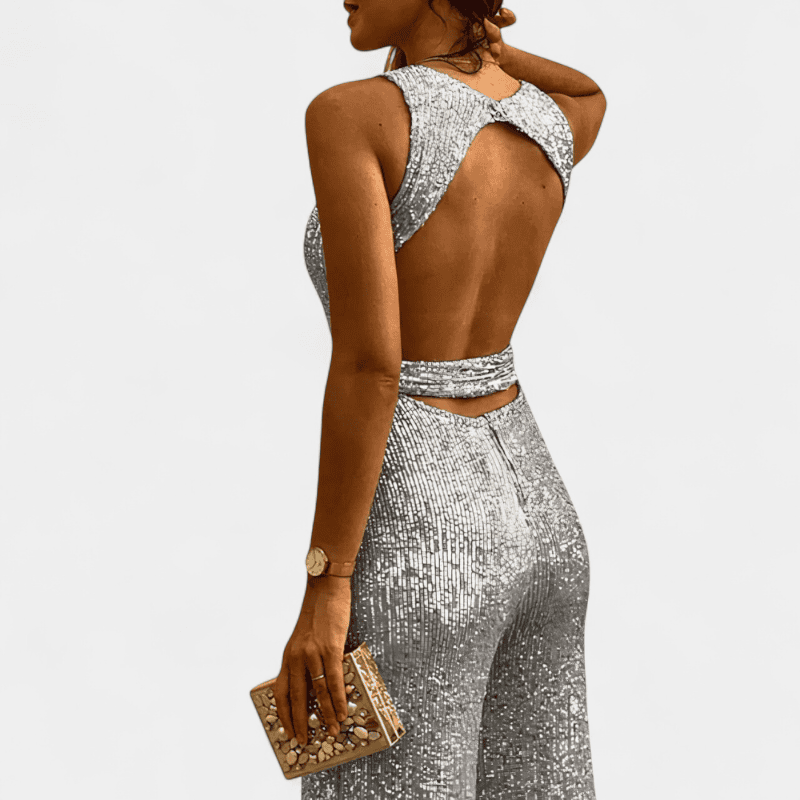 Gleame.-Women Jumpsuit-Gleame jumpsuit - glitter jumpsuit met zomerse uitstraling voor dames