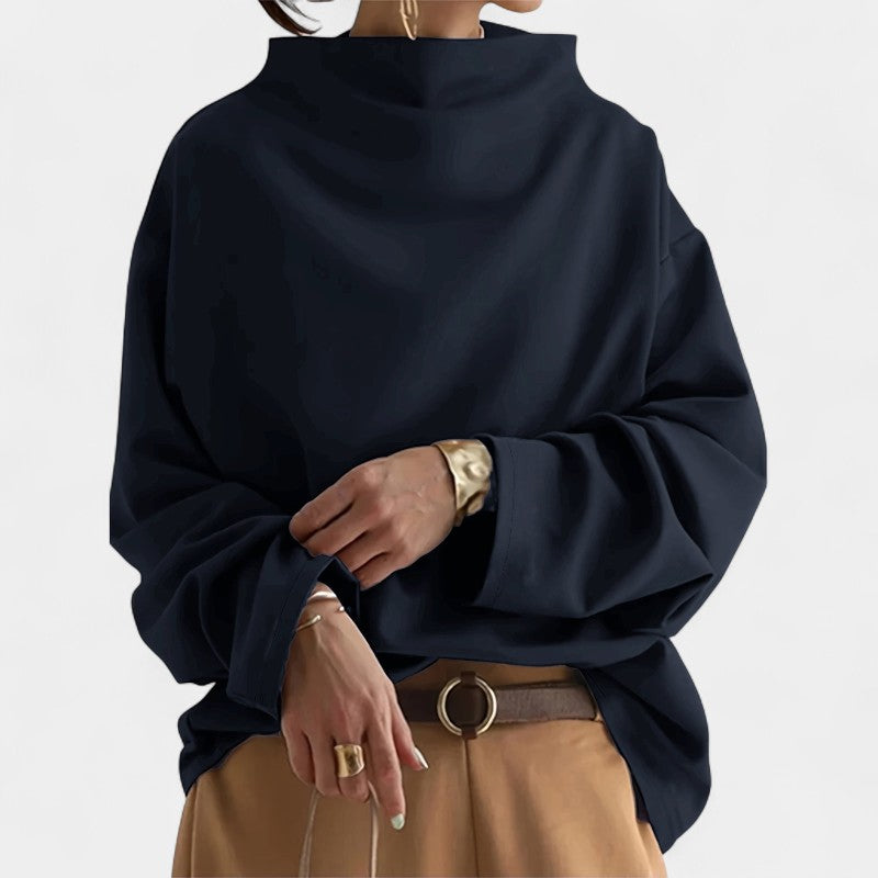 Gleame.-Women Shirt-Gleame Shirt - Elegante lange mouwen knoopshirt met ronde hals