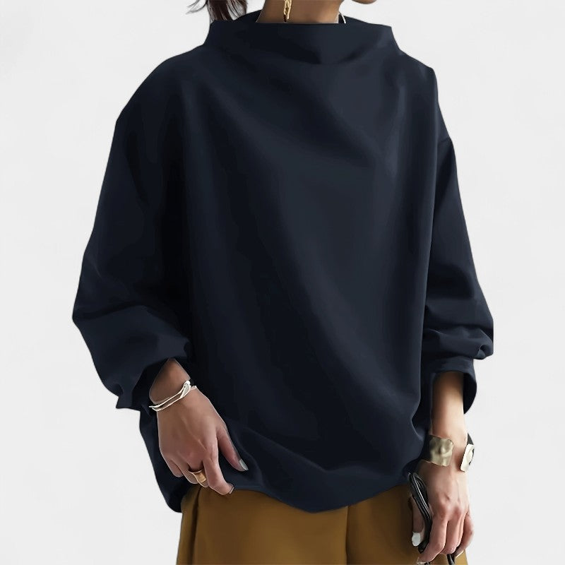 Gleame.-Women Shirt-Gleame Shirt - Elegante lange mouwen knoopshirt met ronde hals