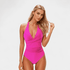 Gleame.-Women Swimsuit Summer-Gleame badpak - trendy halterbadpak met botanische print
