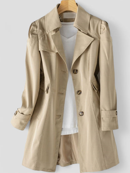 Gleame Stijlvolle Trenchcoat - Stijlvolle lange zomerjas voor dames