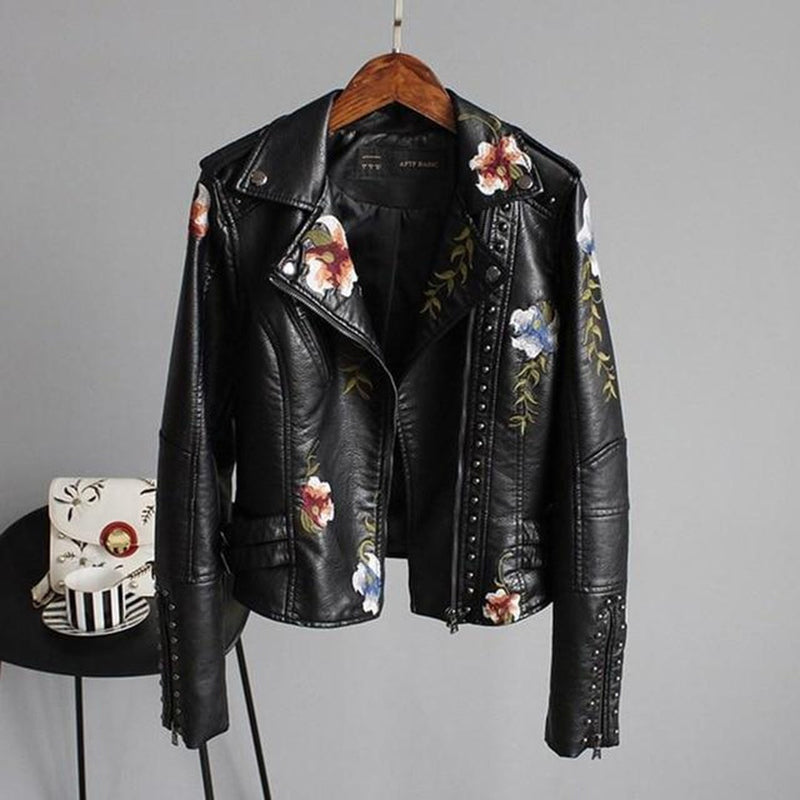 Gleame.-Women Winter Jacket-Gleame Vrouwenjack - Jas met bloemen voor stijlvolle looks