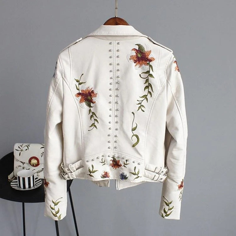 Gleame.-Women Winter Jacket-Gleame Vrouwenjack - Jas met bloemen voor stijlvolle looks