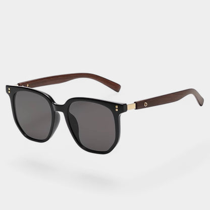 Gleame.-Zonnebril-Gleame Zonnebril - Retro vierkante zonnebril met luxe houten details