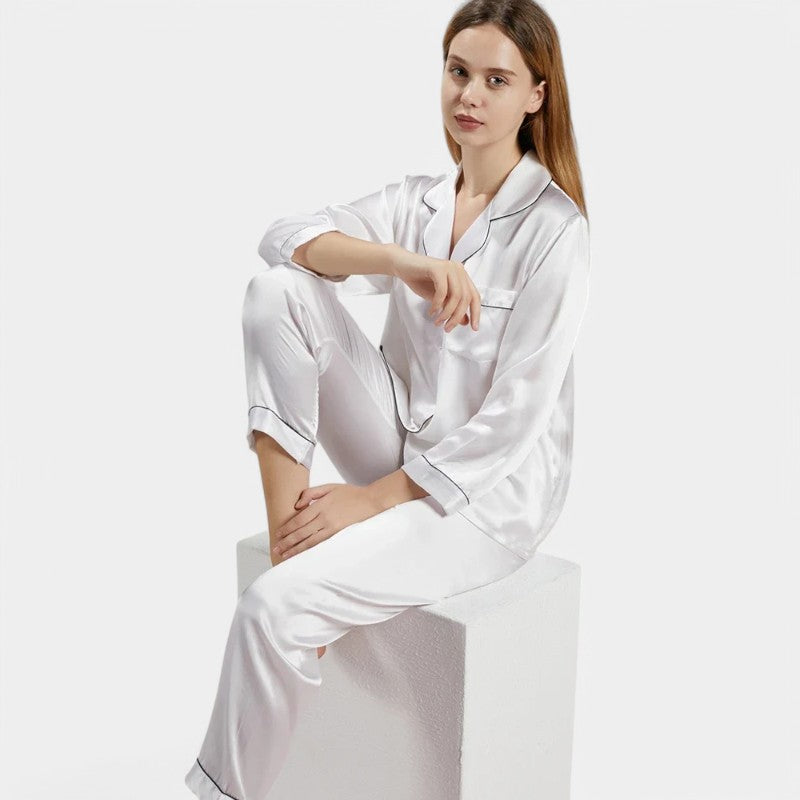 Gleame.-silk pyjamas-Gleame Pyjama's - Luxe zijden pyjama's voor een elegant en comfortabel gevoel