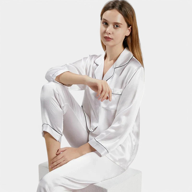 Gleame.-silk pyjamas-Gleame Pyjama's - Luxe zijden pyjama's voor een elegant en comfortabel gevoel