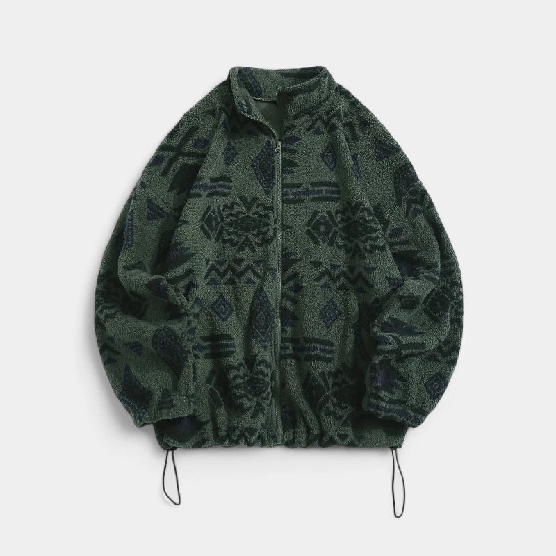 Gleame.-Jassen-Gleame Jas - Casual comfortabele ritsjack met tribal patroon