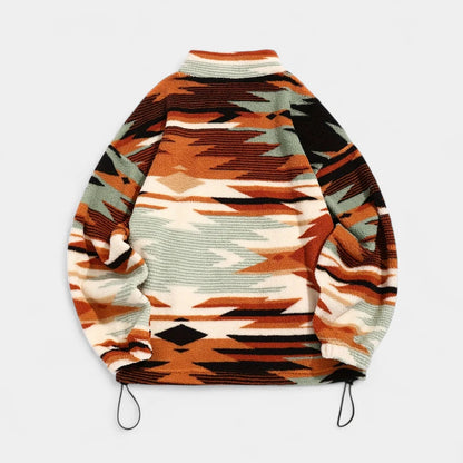 Gleame.-Jassen-Gleame Jas - Casual comfortabele ritsjack met tribal patroon