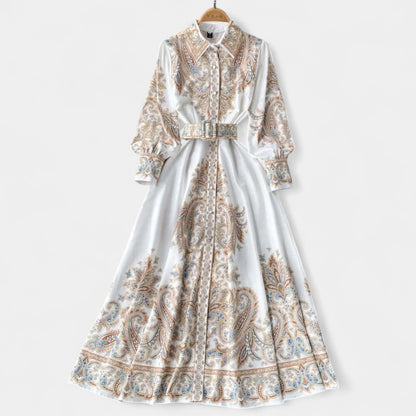 Gleame Lange Jurk - Maxi dress voor dames met lange mouwen