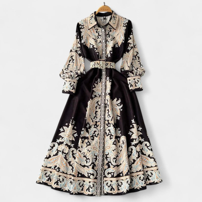 Gleame Lange Jurk - Maxi dress voor dames met lange mouwen