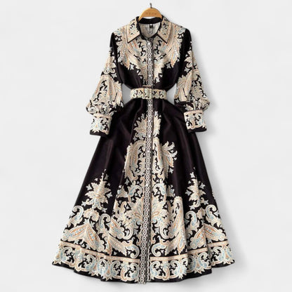 Gleame Lange Jurk - Maxi dress voor dames met lange mouwen