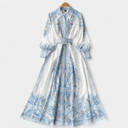 Gleame Lange Jurk - Maxi dress voor dames met lange mouwen
