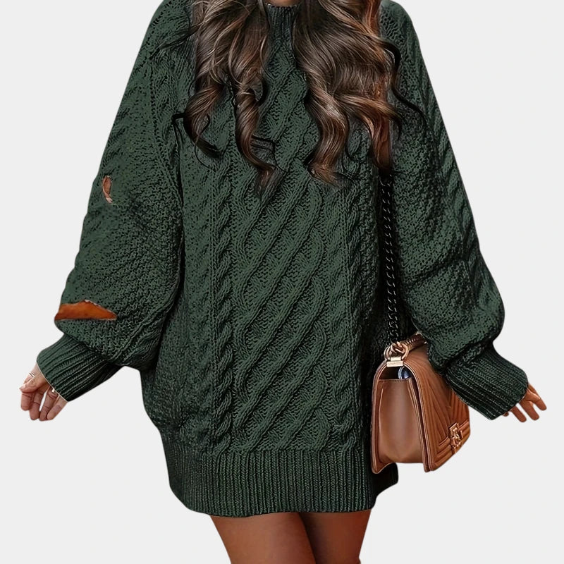 Gleame.-Truien & Vesten-Gleame Trui - Casual losse trui met lange mouwen en ronde hals