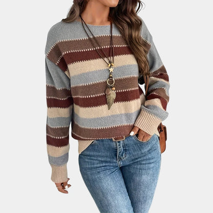 Gleame.-Truien &amp; Vesten-Gleame Trui - Casual trui met ronde hals en lange mouwen