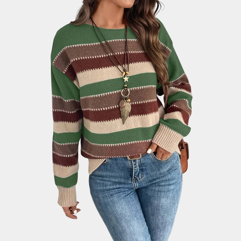 Gleame.-Truien &amp; Vesten-Gleame Trui - Casual trui met ronde hals en lange mouwen
