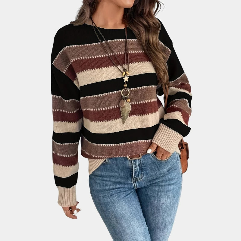 Gleame.-Truien &amp; Vesten-Gleame Trui - Casual trui met ronde hals en lange mouwen