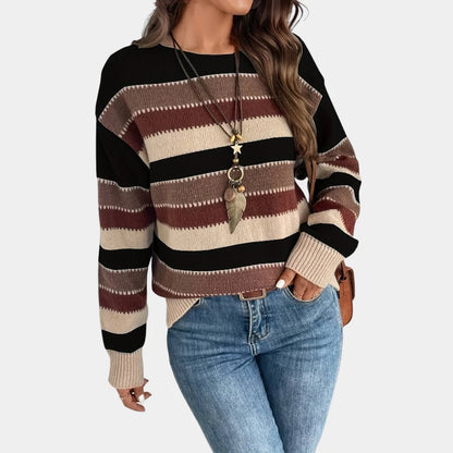 Gleame.-Truien &amp; Vesten-Gleame Trui - Casual trui met ronde hals en lange mouwen
