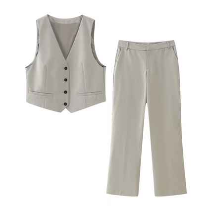 Gleame Outfit Set - Gilet &amp; Pantalon - Stijlvolle dames set