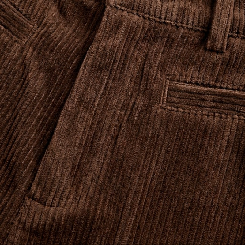 Gleame | Dames Ribfluwelen Broek met Wijde pijpen Hoge Taille