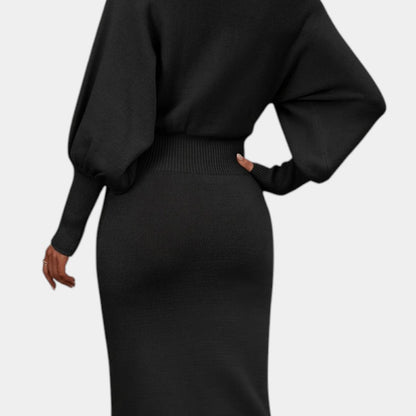 Gleame | Dames Trui Jurk Elegante Pasvorm met Taille