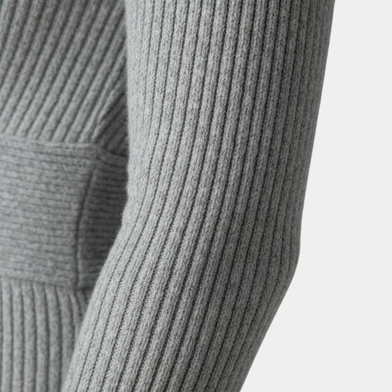 Gleame | Dames A-Lijn Maxi Jurk V-Hals Geribde Structuur