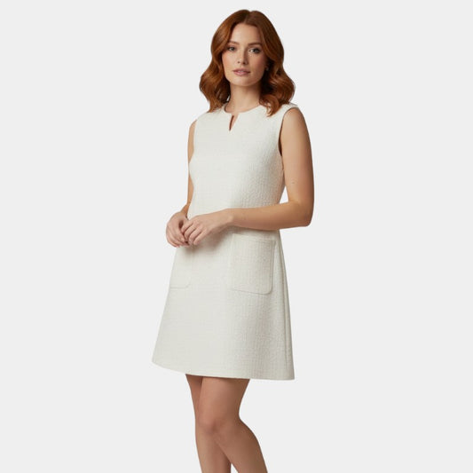 Gleame | Dames A-Lijn Mini Jurk Mouwloos Met Zakken