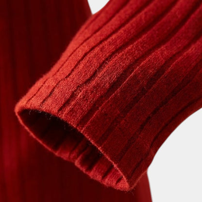 Gleame | Dames Bodycon Jurk Geribde Structuur Ronde Hals