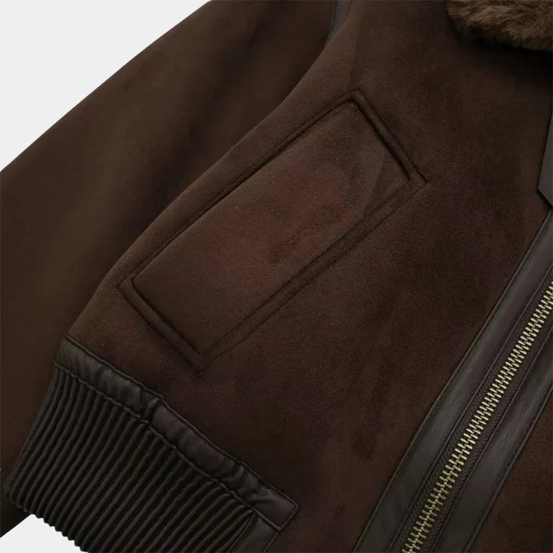 Gleame | Dames Bomberjas Met Kraagdetail Klassieke Pasvorm