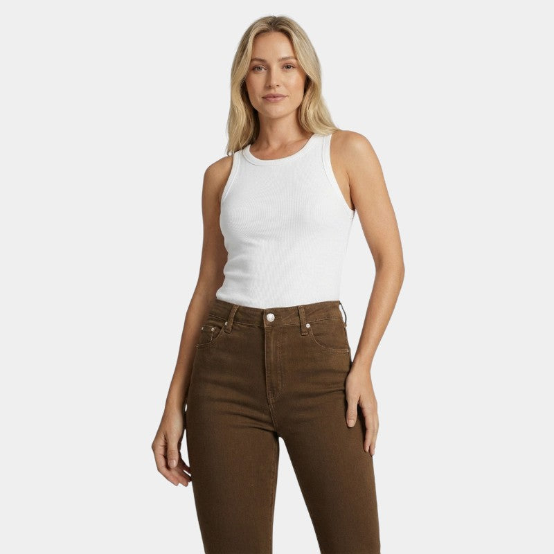 Gleame | Dames Flared Broek Smalle Pasvorm Tijdloos