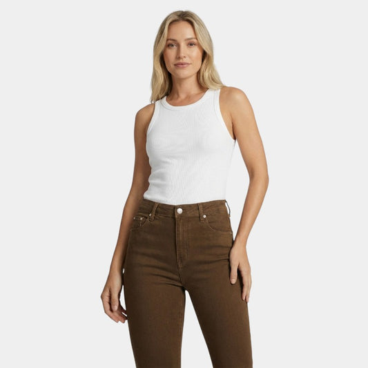 Gleame | Dames Flared Broek Smalle Pasvorm Tijdloos