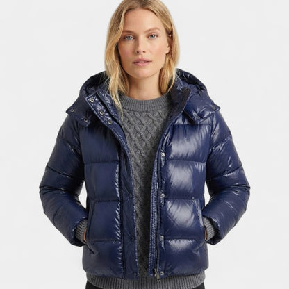 Gleame | Dames Gewatteerde Winterjas – Warme Puffer Jas met Capuchon