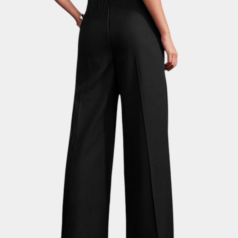 Gleame | Dames Hoge Taille Broek Rechte Pijp Elegant