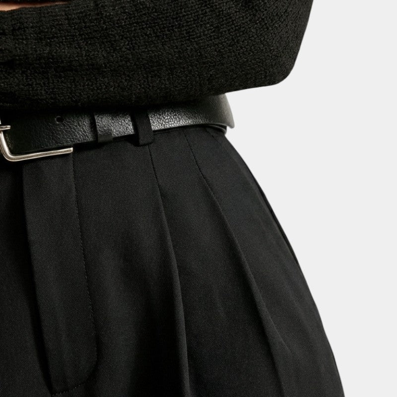 Gleame | Dames Hoge Taille Broek Rechte Pijp Elegant