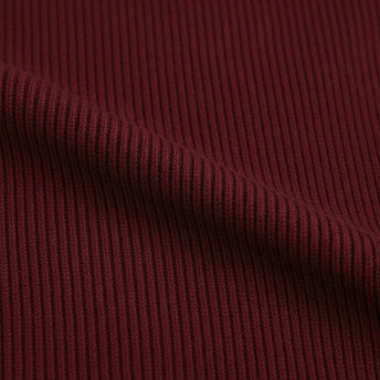 Gleame | Dames Midi Jurk Hoge Hals Geribde Structuur Elegant