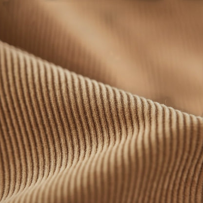 Gleame | Dames Overhemd Jurk Geribde Structuur Losse Pasvorm Elegant