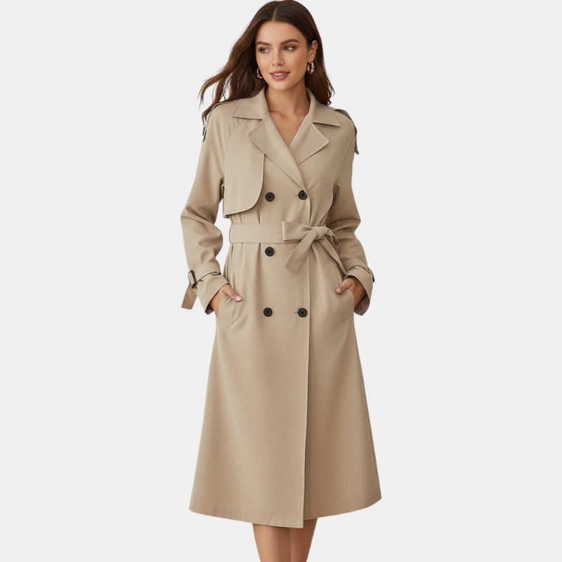 Gleame | Dames Trenchcoat Met Ceintuur Elegant Tijdloos