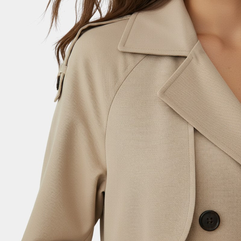 Gleame | Dames Trenchcoat Met Ceintuur Elegant Tijdloos