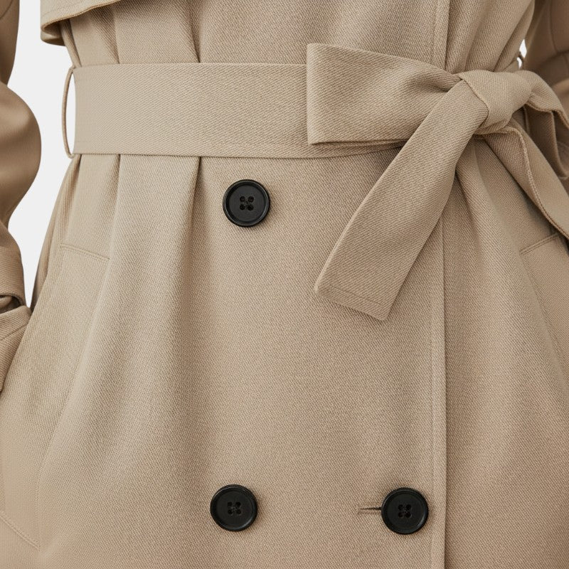 Gleame | Dames Trenchcoat Met Ceintuur Elegant Tijdloos