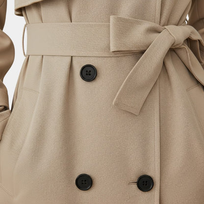 Gleame | Dames Trenchcoat Met Ceintuur Elegant Tijdloos