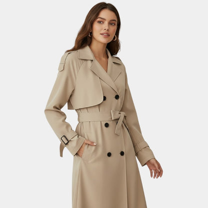Gleame | Dames Trenchcoat Met Ceintuur Elegant Tijdloos