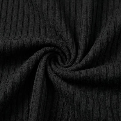 Gleame | Dames Tweedelige Set Geribde Structuur Wijde Pijpen