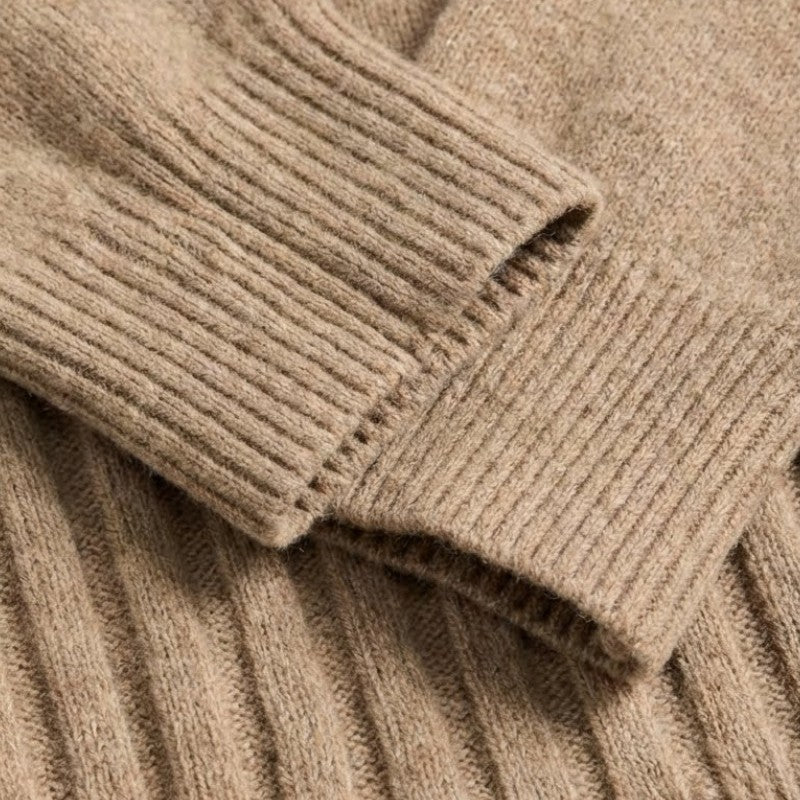 Gleame | Dames Tweedelige Set Hoge Hals Plooirok Elegant